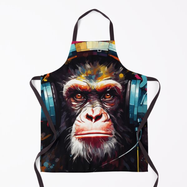 Item preview, DJ Monkey Thinker with Headphones designed and sold by GrinGalore.