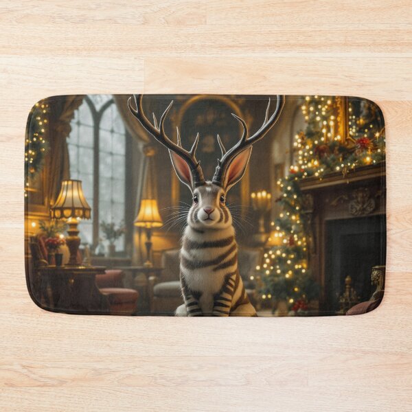 Item preview, Christmas Jackalope designed and sold by HabitableMoons.