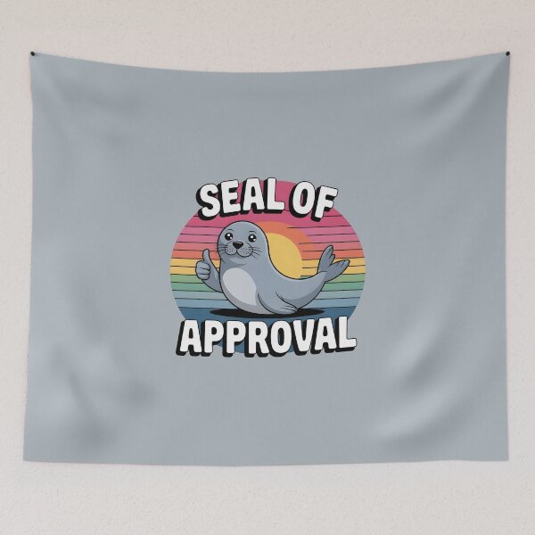 Item preview, Seal of Approval – Cute Seal Pun designed and sold by Jollys-ArtShop.