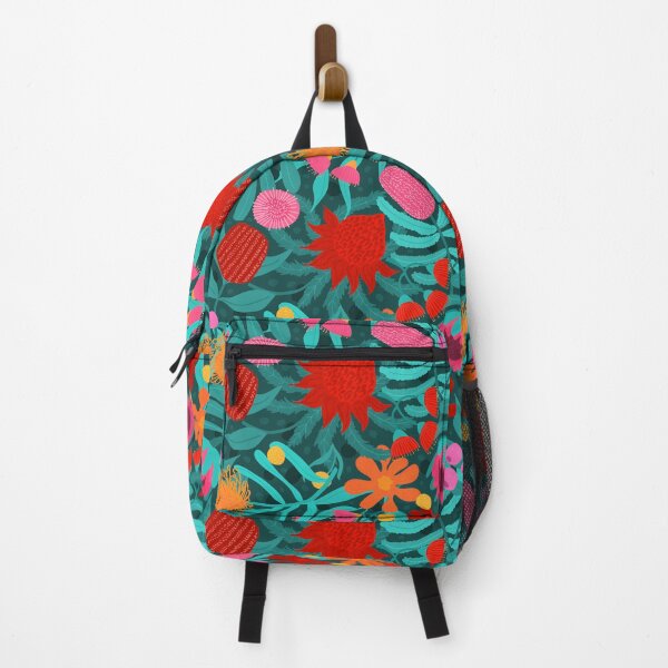 Item preview, Australian floral botanical pattern with lush foliage and gorgeous flowers blooms designed and sold by artgeige.