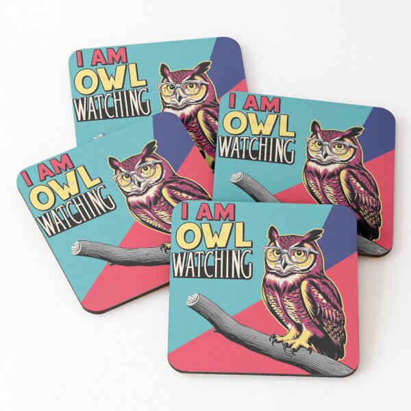 Item preview, I Am Owl Watching - Retro Pop Owl Art  designed and sold by WeirdSketcher.