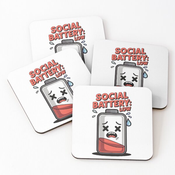 Item preview, Social Battery Low – Funny Introvert T-Shirt designed and sold by SorryFrog.