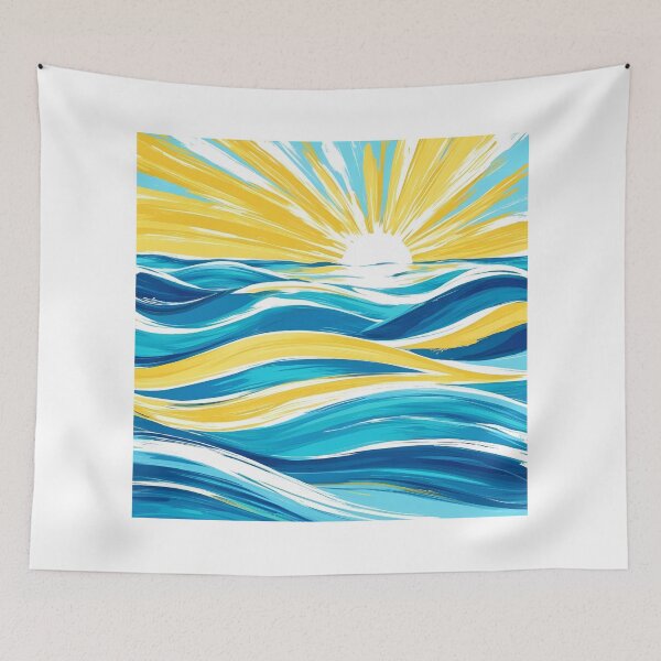 Item preview, Ocean Waves & Golden Sunrise designed and sold by ErSaSolutions.