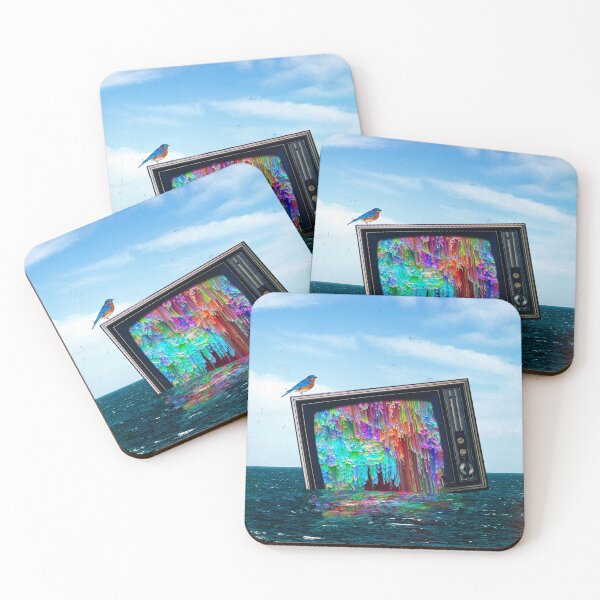 Item preview, The Beauty of Sinking: TV with Glitch Effect Submerged in Oceanic Depths designed and sold by seamless.