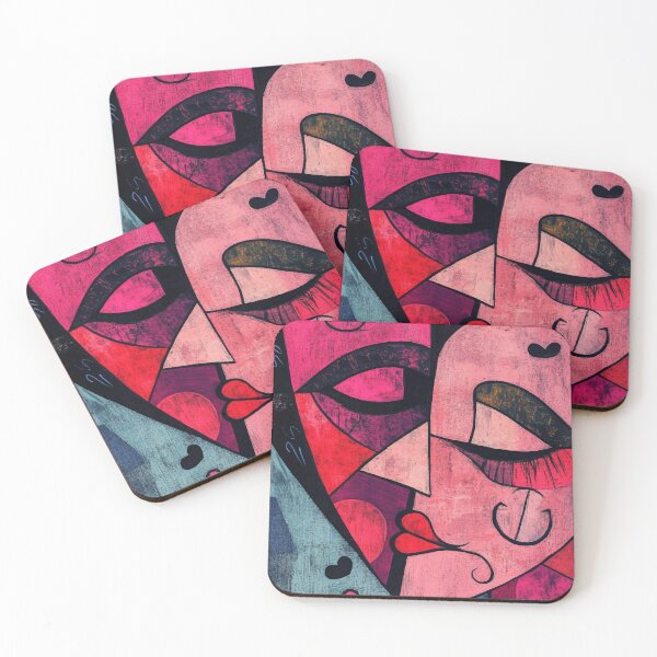Item preview, Cubist Love - Picasso-Inspired Valentine's Art designed and sold by Moss and Moon Studio.