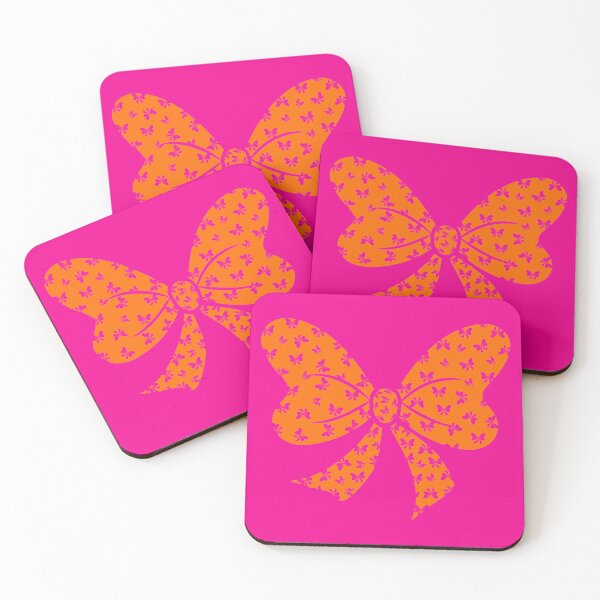 Item preview, Cute bright orange bow decorated with small pink bows isolated on transparent background. designed and sold by HippoInkStudio.