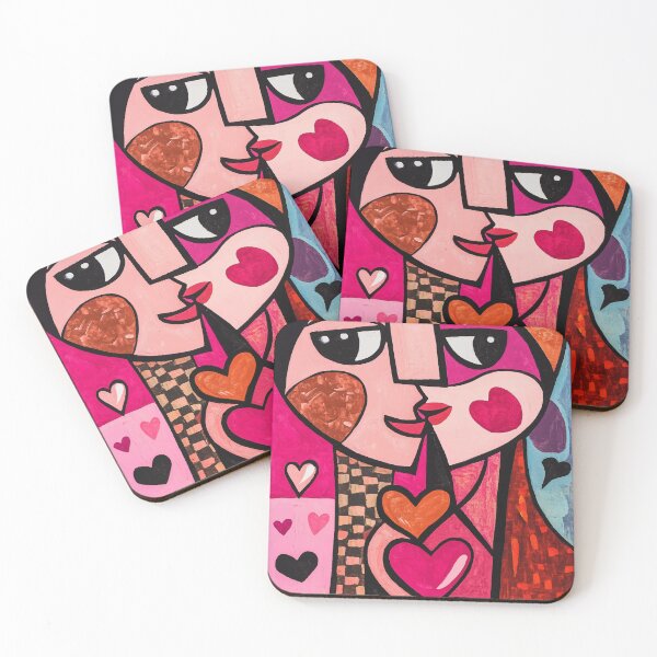 Item preview, Cubist Love - Picasso-Inspired Valentine's Art designed and sold by Moss and Moon Studio.