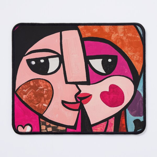 Item preview, Cubist Love - Picasso-Inspired Valentine's Art designed and sold by Moss and Moon Studio.