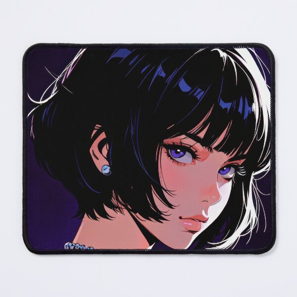 Item preview, Anime Girl with Bob Haircut in Purple Light designed and sold by Sergii Davydenko.