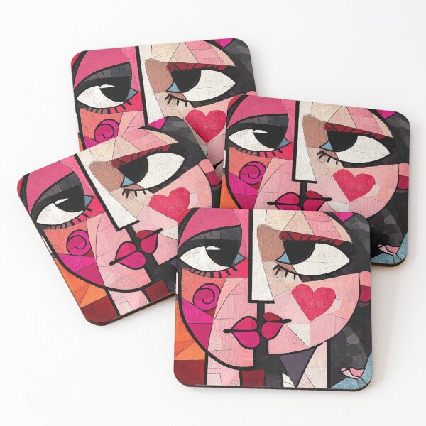 Item preview, Cubist Love - Picasso-Inspired Valentine's Art designed and sold by Moss and Moon Studio.