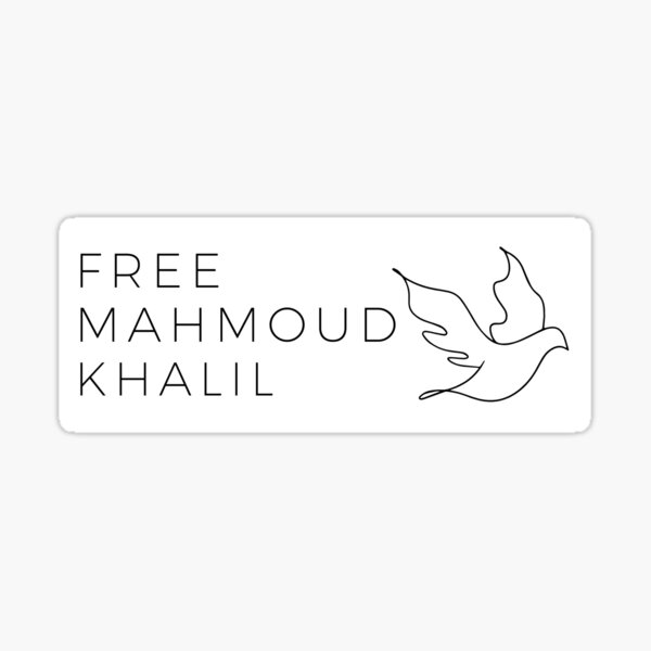 Vista previa del artículo con la obra «Liberen a Mahmud Khalil», diseñado y vendido por ReadyForBread.