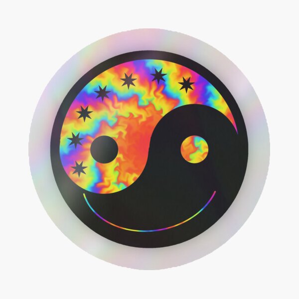 Artikel-Vorschau von Tie DyeSieben Sterne Griz Lächeln Yin Yang, designt und verkauft von Julia-Star-Art.