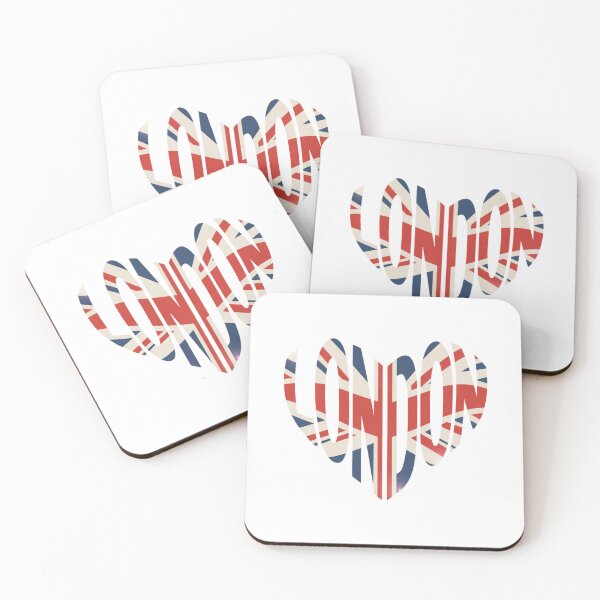 Item preview, Retro London Union Jack Heart Typography Design designed and sold by Maddy V Store.