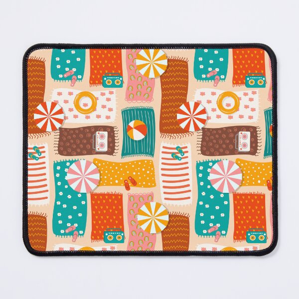 Item preview, to the beach - colorful retro blankets hot summer vacations pattern designed and sold by artgeige.