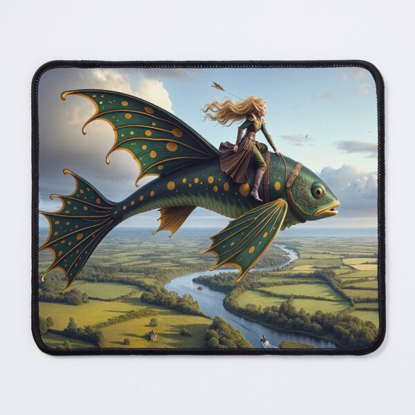 Item preview, Flying on a Fish designed and sold by M-Y-A-R-T-.