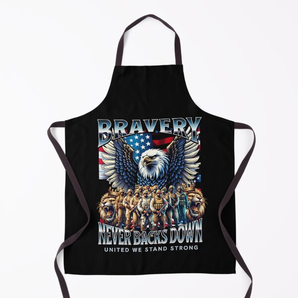 Item preview, Bravery Never Backs Down – Patriotic Military Eagle and Soldiers T-Shirt designed and sold by BDLuck2021.