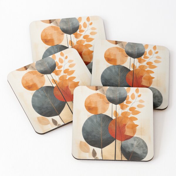 Item preview, Abstract leaf print art designed and sold by MiraCleAI.