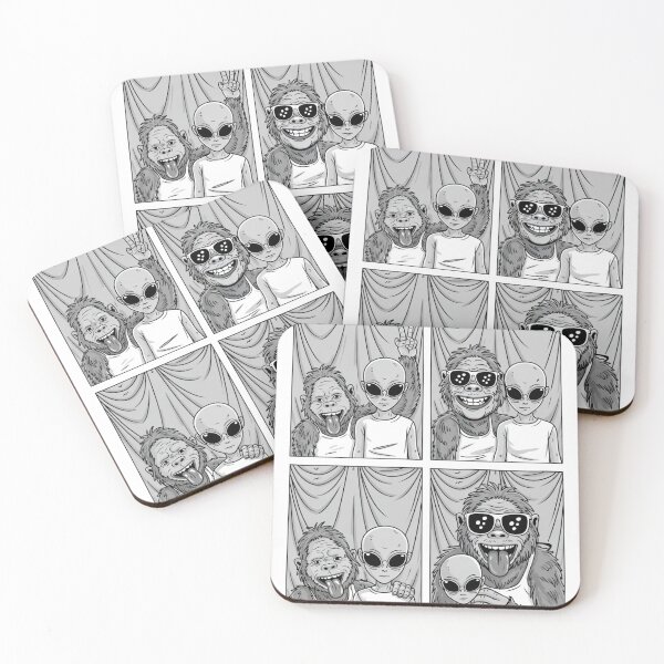 Item preview, Bigfoot Alien Summer Vacation Photobooth designed and sold by The Art of Kkatarynka.