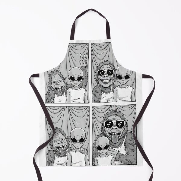 Item preview, Bigfoot Alien Summer Vacation Photobooth designed and sold by The Art of Kkatarynka.