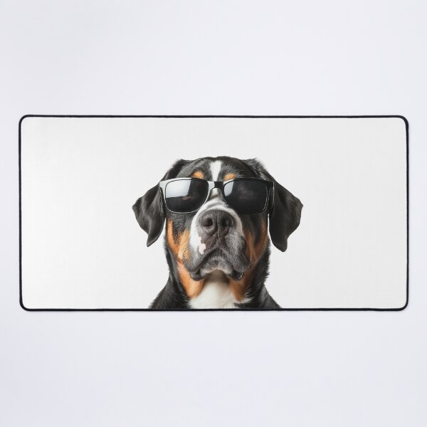 Item preview, Funny cool Greater Swiss Mountain Dog wearing sunglasses designed and sold by LazyOwlStore.