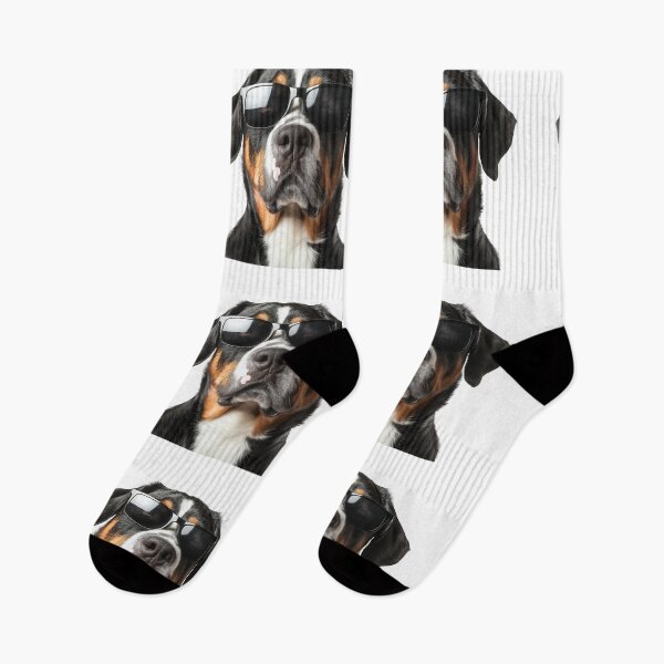Item preview, Funny cool Greater Swiss Mountain Dog wearing sunglasses designed and sold by LazyOwlStore.