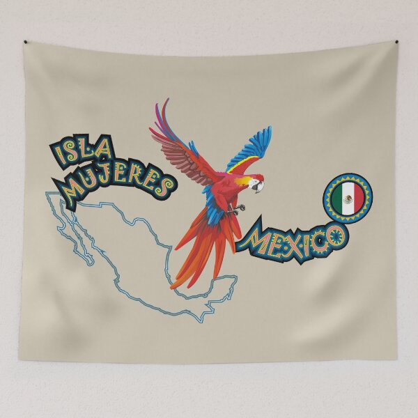 Item preview, Isla Mujeres Mexico macaw designed and sold by studioss76.