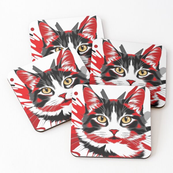 Item preview, Sweet Cat in total abstract  designed and sold by Inkoverse32.