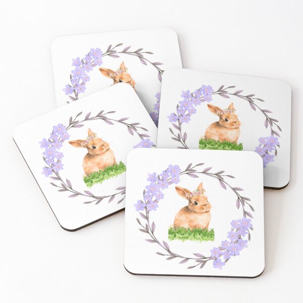 Item preview, Rabbit with Flower Crown designed and sold by JustBNN.