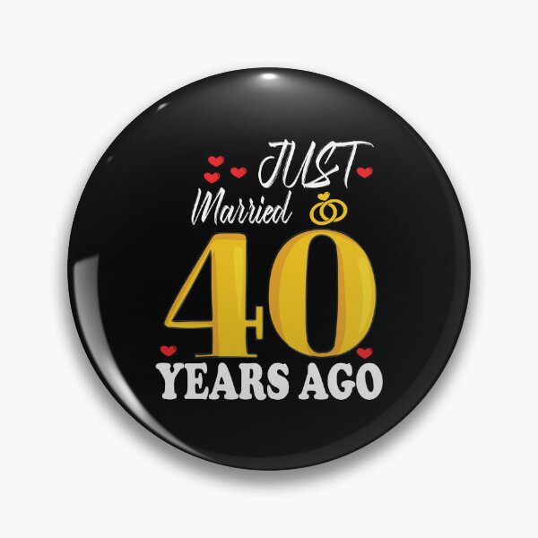 Item preview, Funny 40th Wedding Anniversary - Just Married 40 Years Ago designed and sold by VibraStitch.