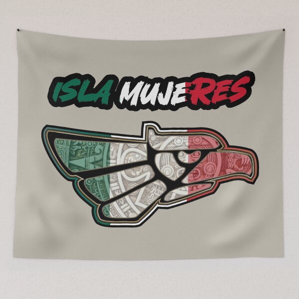 Item preview, Isla Mujeres Aztec Mexican Eagle flag designed and sold by studioss76.