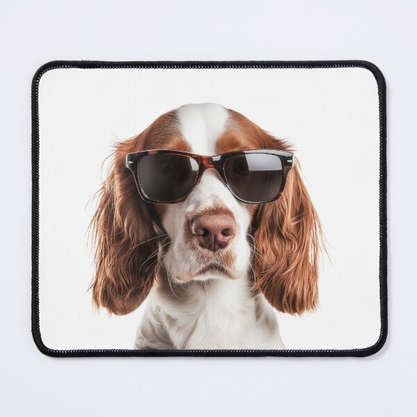 Item preview, Funny cool Irish Red And White Setter Dog wearing sunglasses designed and sold by LazyOwlStore.