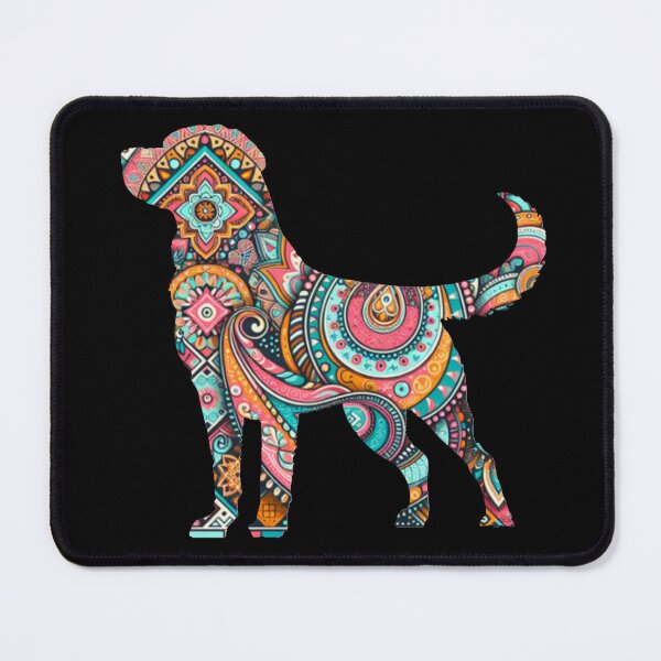 Item preview, Labrador Retriever Silhouette with Boho Design designed and sold by LifeCrush.