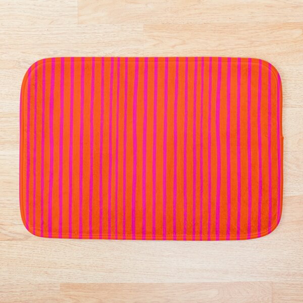 Item preview, Hot Pink Brushstroke Stripes on Orange designed and sold by OneThreeSix.
