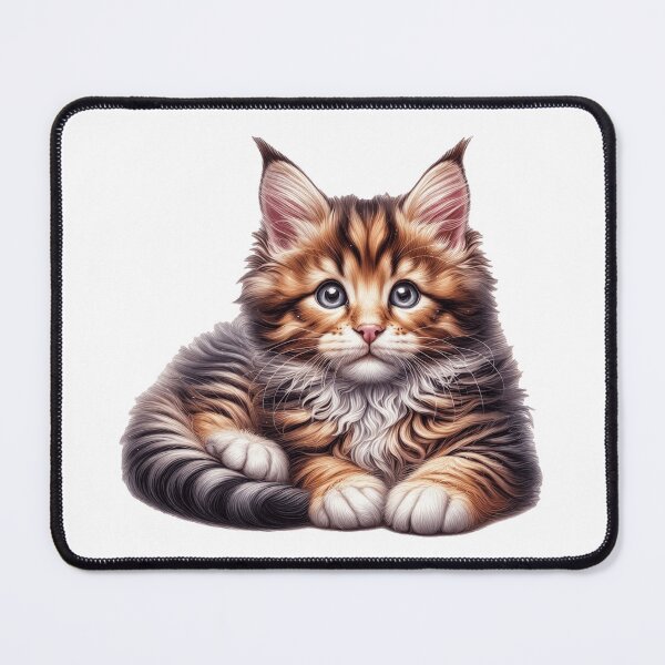 Item preview, adorable mainecoon kitten with big fluffy paws designed and sold by nicnacc.