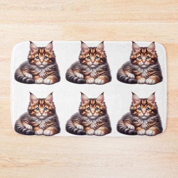 Item preview, adorable mainecoon kitten with big fluffy paws designed and sold by nicnacc.