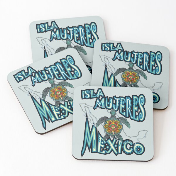 Item preview, Isla Mujeres Mexico sea turtle map designed and sold by studioss76.