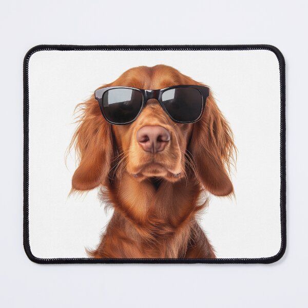 Artikelvorschau, Lustiger cooler Irish Setter Hund mit Sonnenbrille entworfen und verkauft von LazyOwlStore.