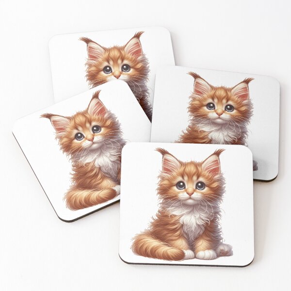 Item preview, sweet mainecoon kitten with adorable eyes designed and sold by nicnacc.