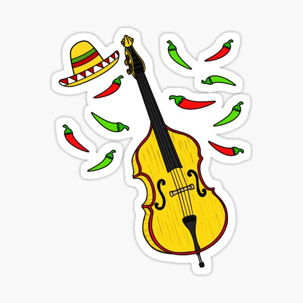 Artikel-Vorschau von Cinco De Mayo Kontrabass Bassist Mexikanischer Musiker, designt und verkauft von doodlerob.