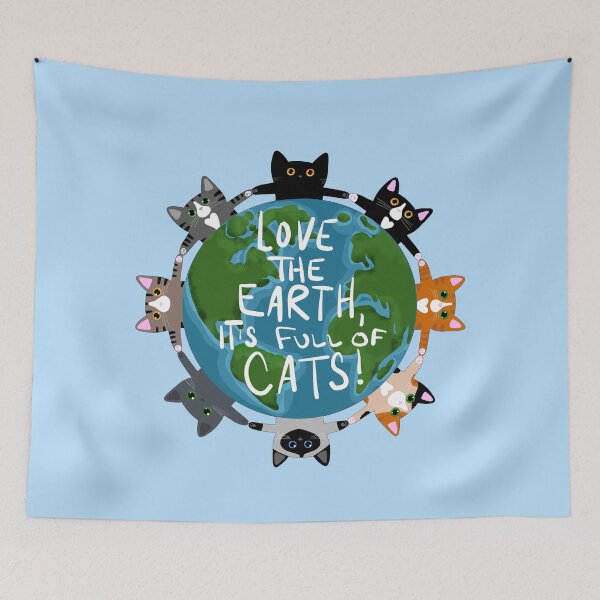 Item preview, Earth Day Cats 2023 designed and sold by KilkennyCat Art.