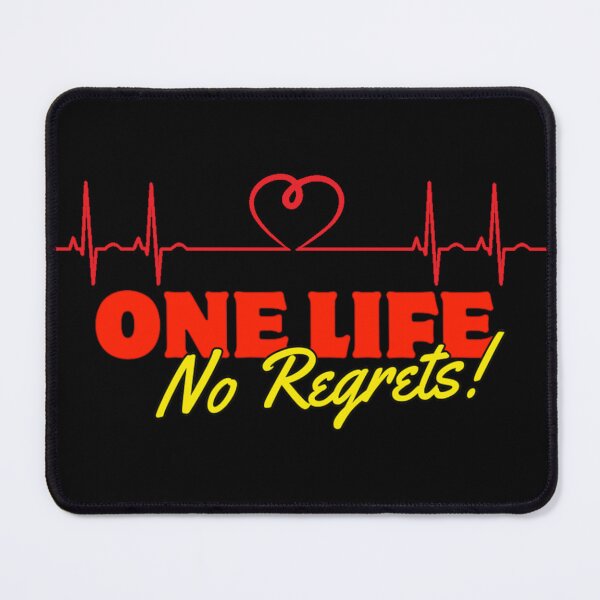 Item preview,  One Life, No Regrets - Motivational T-Shirt with EKG & Heart designed and sold by Tomasz  Siennicki.