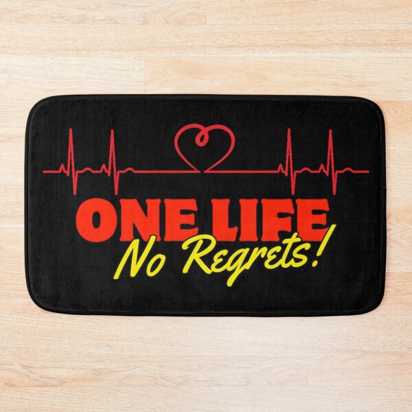 Item preview,  One Life, No Regrets - Motivational T-Shirt with EKG & Heart designed and sold by Tomasz  Siennicki.