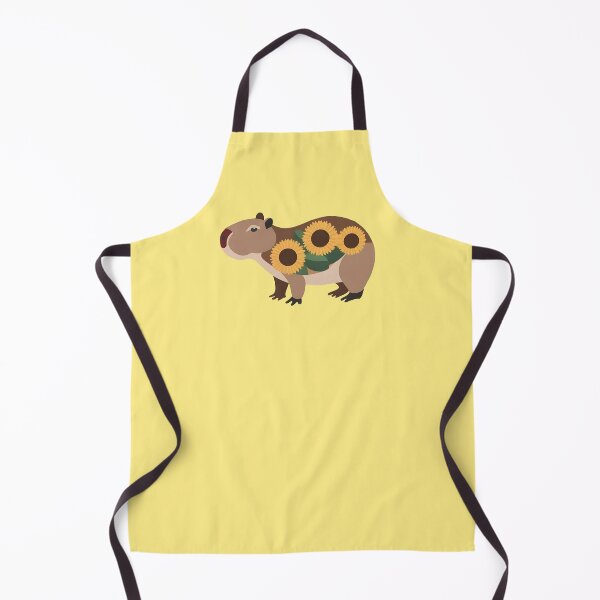 Item preview, Sunflower Capybara - cute Sunflowers floral patterned capy designed and sold by EmeraldeaArt.