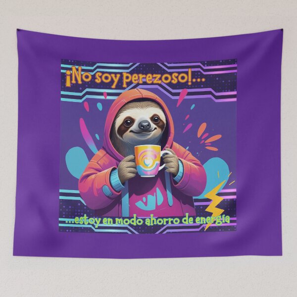 Item preview, No soy perezoso, estoy en modo ahorro. Diseño con un adorable perezoso. designed and sold by FreeSoulLab.