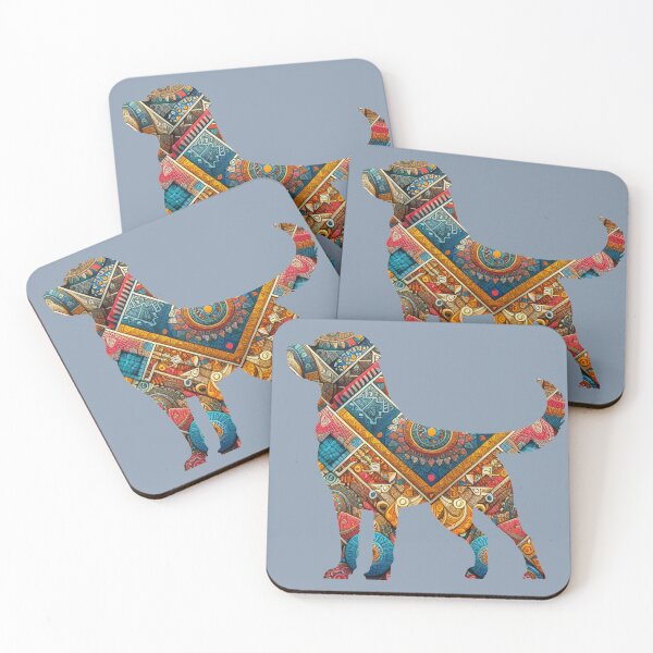 Item preview, Labrador Retriever Silhouette with Boho Design designed and sold by LifeCrush.