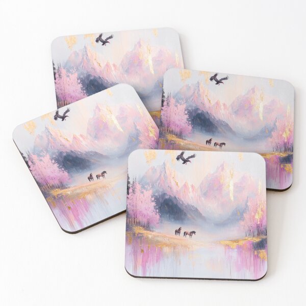 Item preview,  Pastel Horse Tapestry Pink Romantic Pastel Whimsical Fantasy Art Tapestry Phone Case Crystal Utopia Abstract Crystal Lover designed and sold by PrincessArtwork.