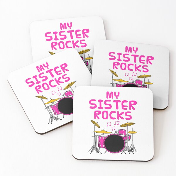 Item preview, My Sister Rocks, Drummer Drum Kit Brother Funny designed and sold by doodlerob.