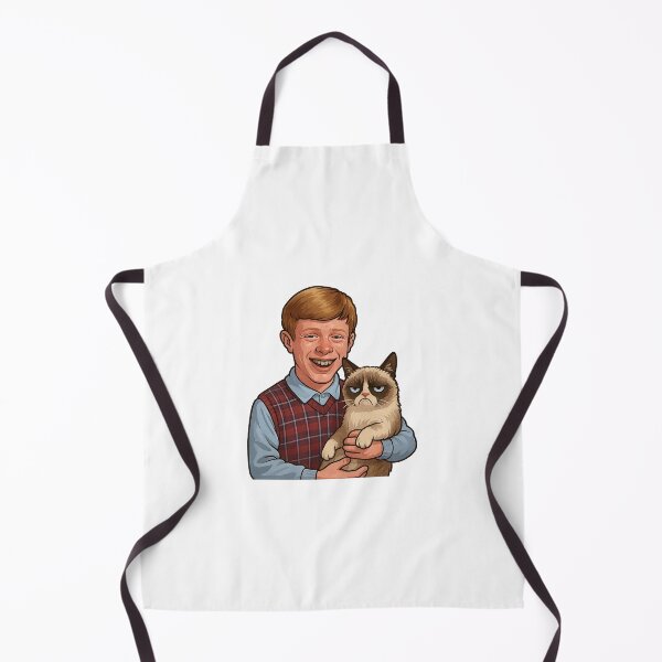 Item preview, Unlucky & Unimpressed – Bad Luck Brian x Grumpy Cat Meme Mashup designed and sold by Sventek.