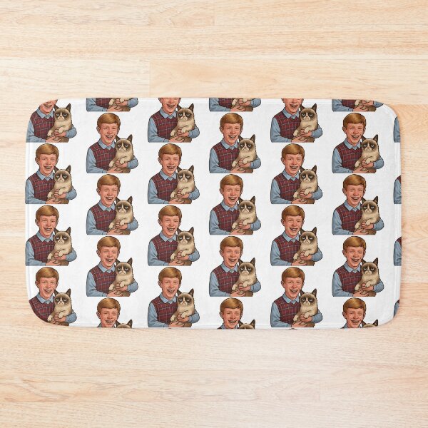 Item preview, Unlucky & Unimpressed – Bad Luck Brian x Grumpy Cat Meme Mashup designed and sold by Sventek.