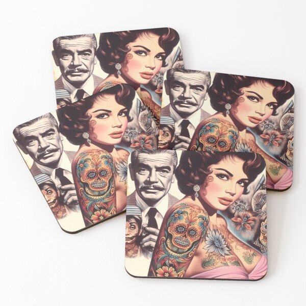Item preview, Retro Inked Woman designed and sold by PulpVintage.